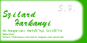 szilard harkanyi business card